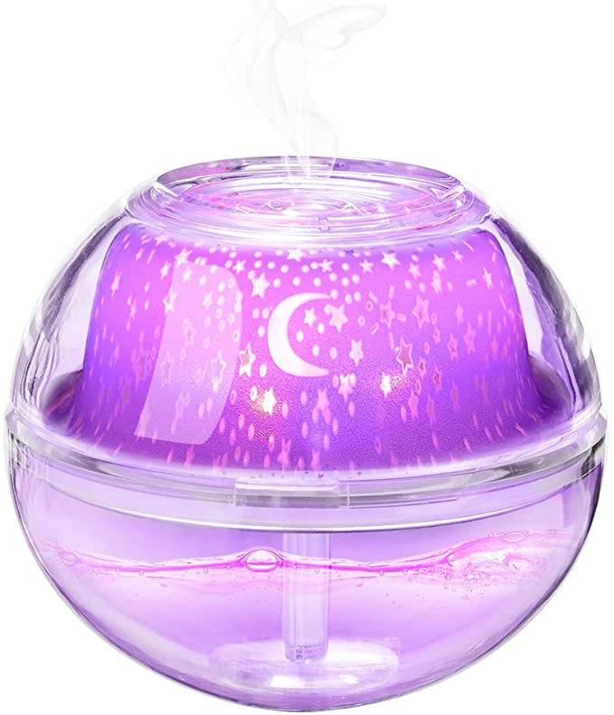 Máy Phun Sương,Tạo Độ Ẩm USB Crystal Night Light Projection Humidifier 500ml-Giao Màu Ngẫu Nhiên -Hàng Chính Hãng