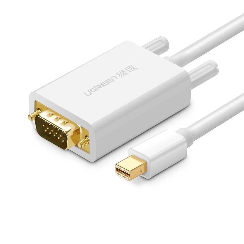 Ugreen UG10410MD103TK 1.5M Màu Trắng Cáp chuyển đổi Mini DP sang VGA hỗ trợ phân giải 1080P - HÀNG CHÍNH HÃNG