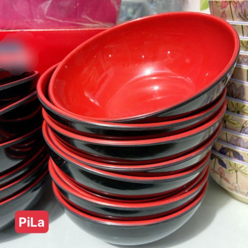 Tô Canh, Tô Phở Đỏ Đen Viền Dày Kiểu Nhật, Tô Nhật Đỏ Đen