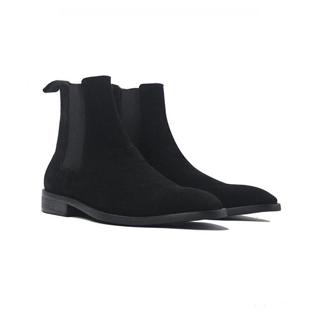 Giày Boot Nam DECEMBER Classic Chelsea Boot Da Lộn - Black