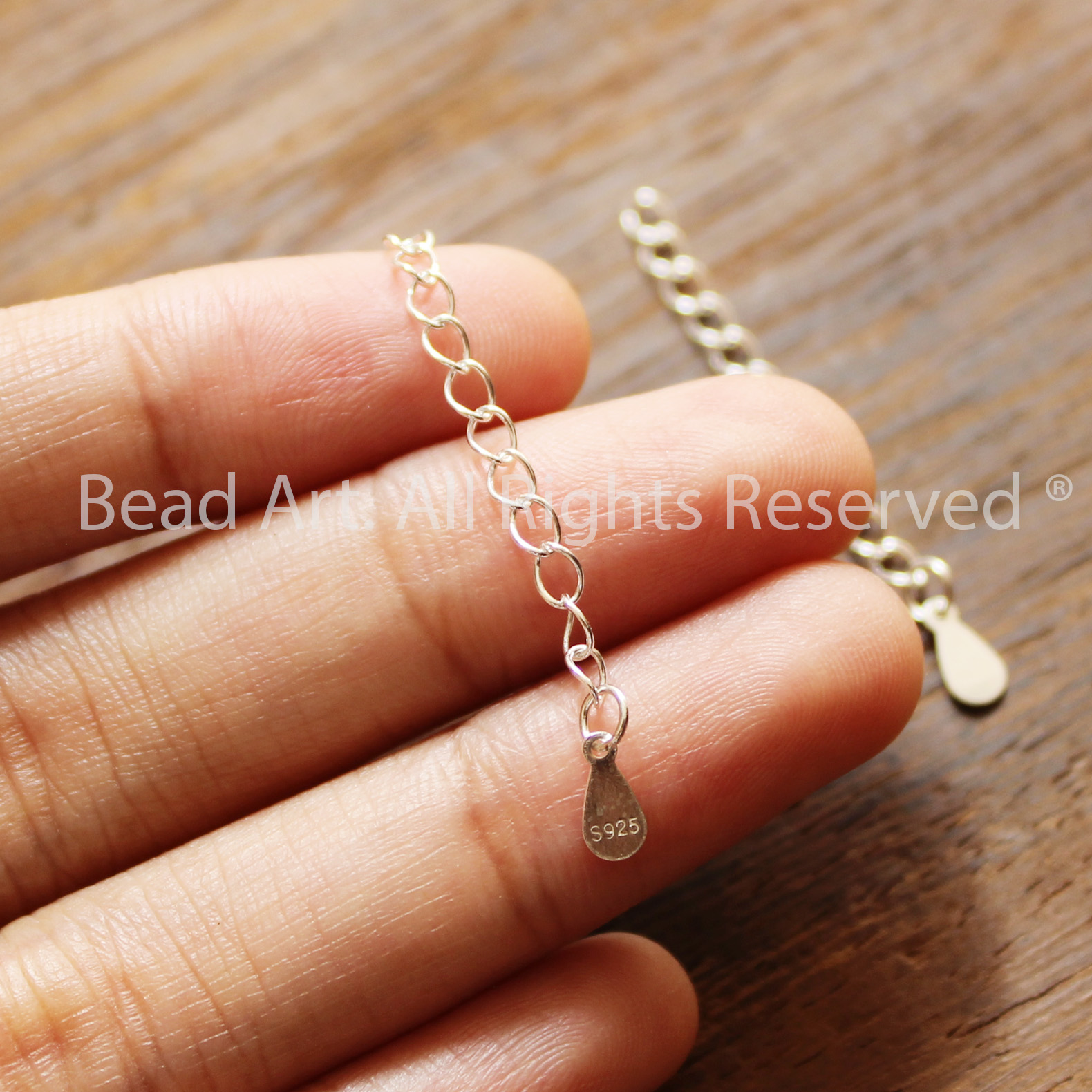 Charm Dây Xích Nối Dùng Dài Cho Lắc Tay Bạc 925, Phối Vòng Tay Phong Thuỷ - Bead Art