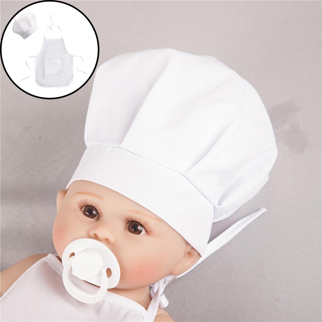 Cotton Baby Newborn Photography Prop Pretend Chef Apron Set
