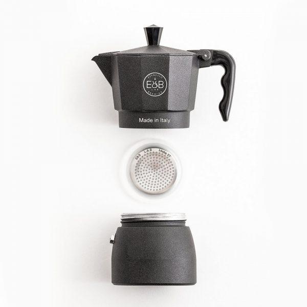 Ấm Classic Moka Pot hãng E&B Lab | 3-6 Cup, Lưới lọc siêu mịn, made in Italy