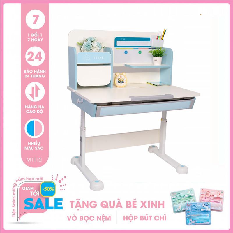 Bàn học thông minh SMLIFE Jamila 100cm - M1112 - Xanh | 100cm x 60cm x 54-76cm (mặt bàn nâng hạ)