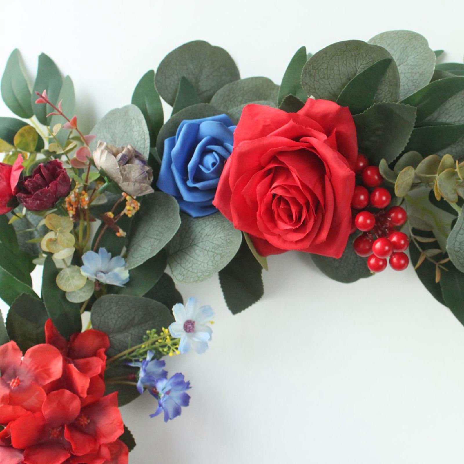 2x Silk Wedding Arch Flowers Kit Fake Flower Row Decoration Reception Window