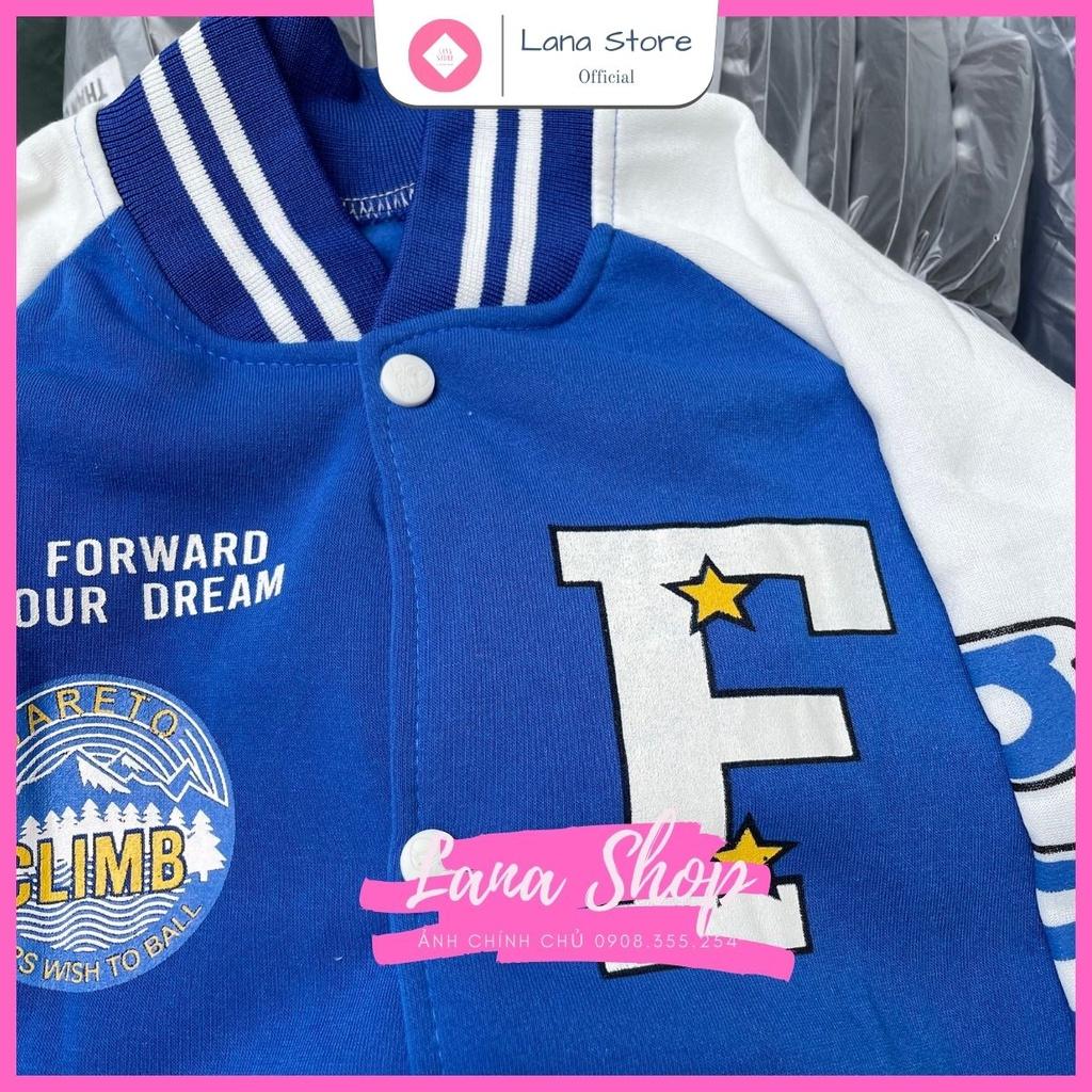 Áo Khoác Bomber Varsity Jacket in chữ F ClimB Chất Nỉ Mịn Đẹp Form Unisex Nam Nữ