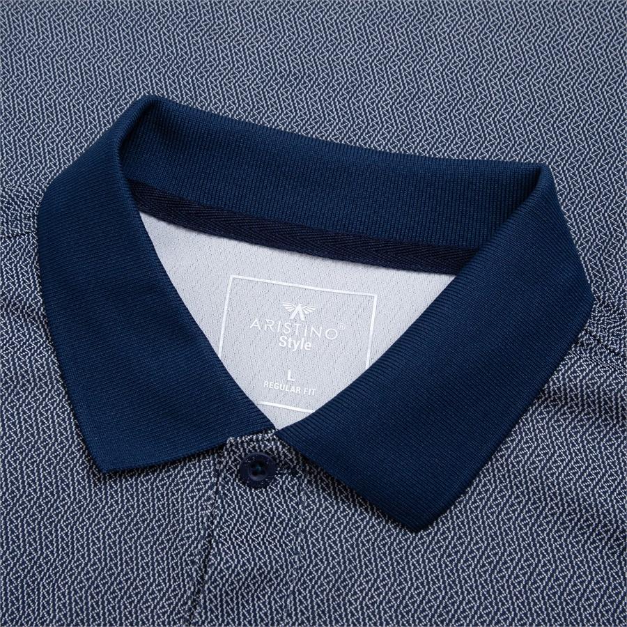 Áo polo nam ngắn tay ARISTINO phom Regular fit thoải mái, họa tiết dệt nam tính, ấn tượng - APS025S3