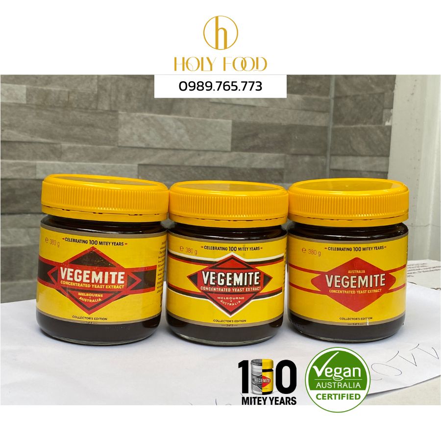 Bơ phết Vegemite Úc Chiết Xuất Men Dinh Dưỡng Hũ 380g