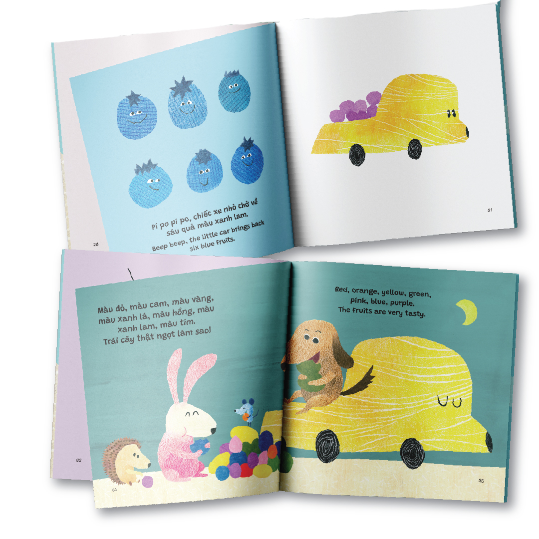 Picture Books Song Ngữ -  Chiếc xe nhỏ pí po – The Little Car - Bộ Sách Phát Triển IQ-EQ Đầu Đời Cho Bé ( 0-4 tuổi )