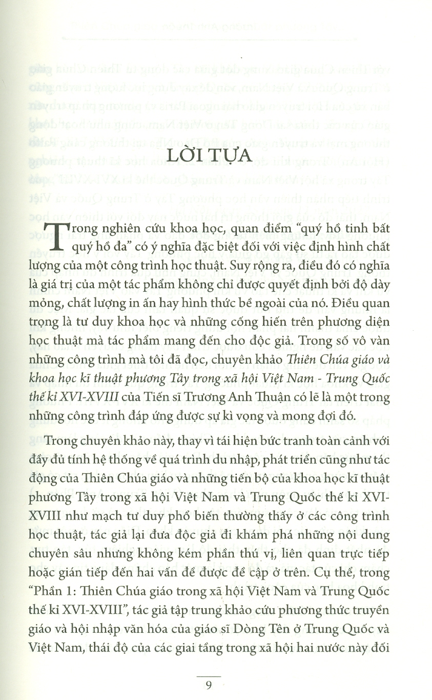 THIÊN CHÚA GIÁO VÀ KHOA HỌC KỸ THUẬT PHƯƠNG TÂY TRONG XÃ HỘI VIỆT NAM – TRUNG QUỐC THẾ KỈ XVI-XVIII - Trương Anh Thuận – Maihabooks