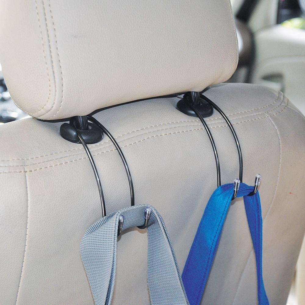 1 cặp móc treo đồ gắn lưng ghế xe hơi bằng thép không gỉ