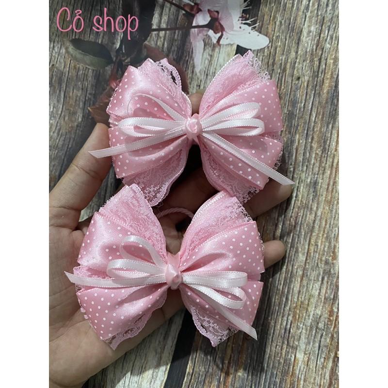 Cặp 2 cột tóc nơ baby xinh cho bé