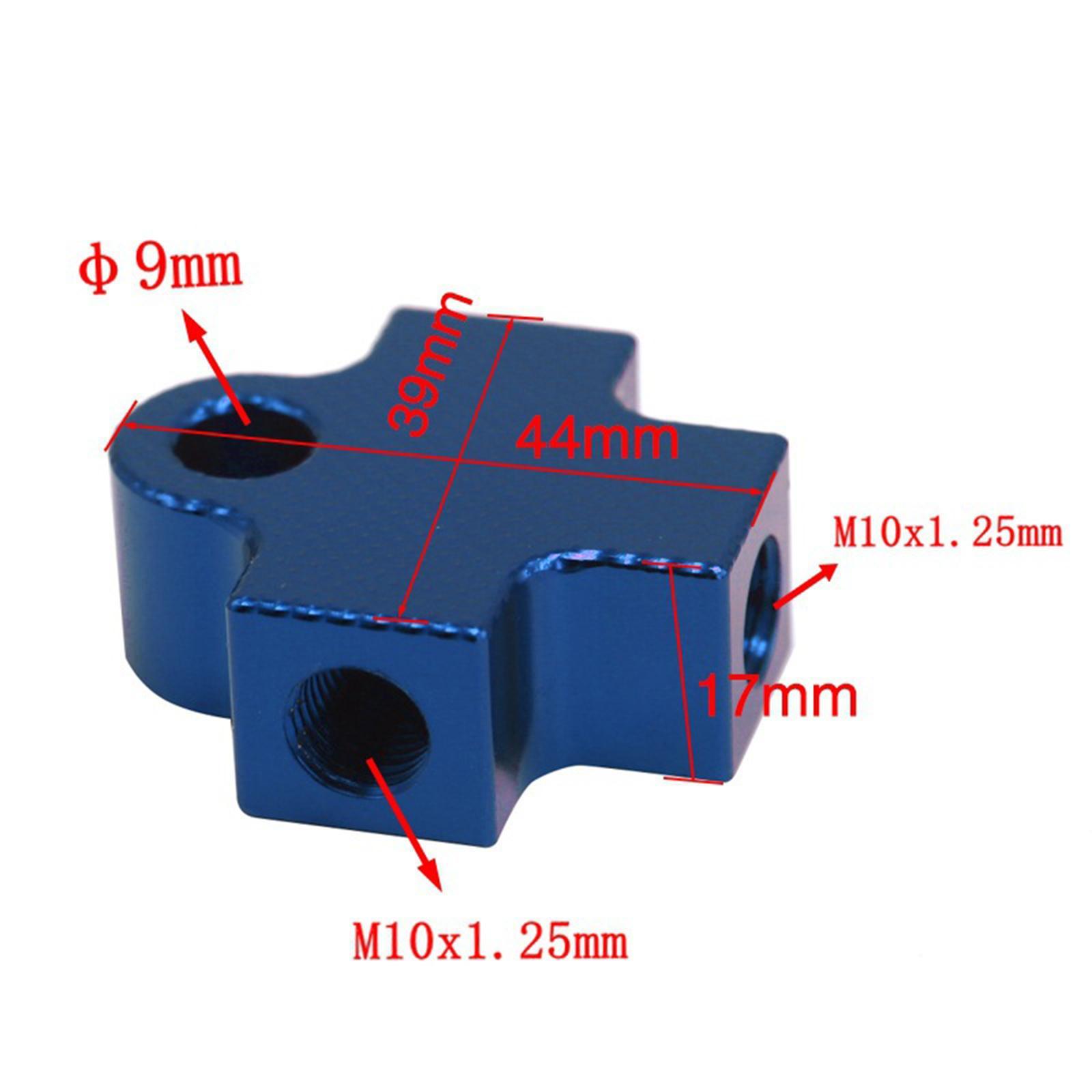 Brake Oil Hose Hydraulic Pipe 3 Way Connector, Tubes Adapter Bracket Tee Coupling Modified Fits for Motocross Dirt Bike Bike Aluminum Alloy