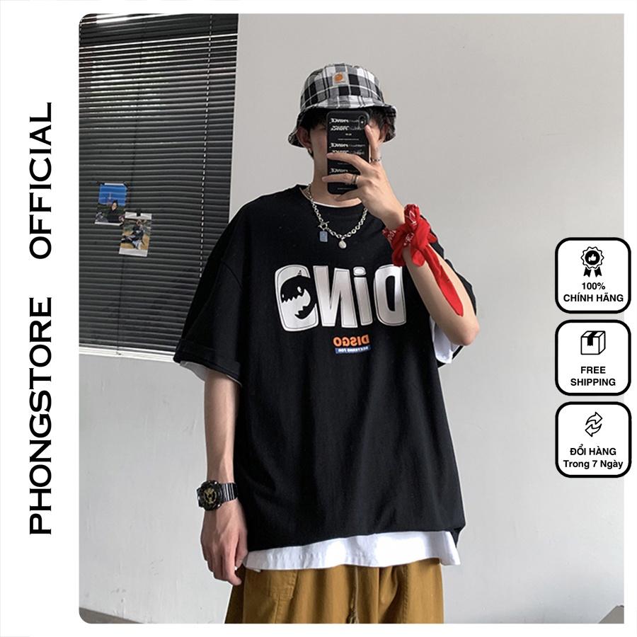 Áo thun Unisex Phong Boutique DINO phông tay lỡ nam nữ form rộng Oversize 3 màu