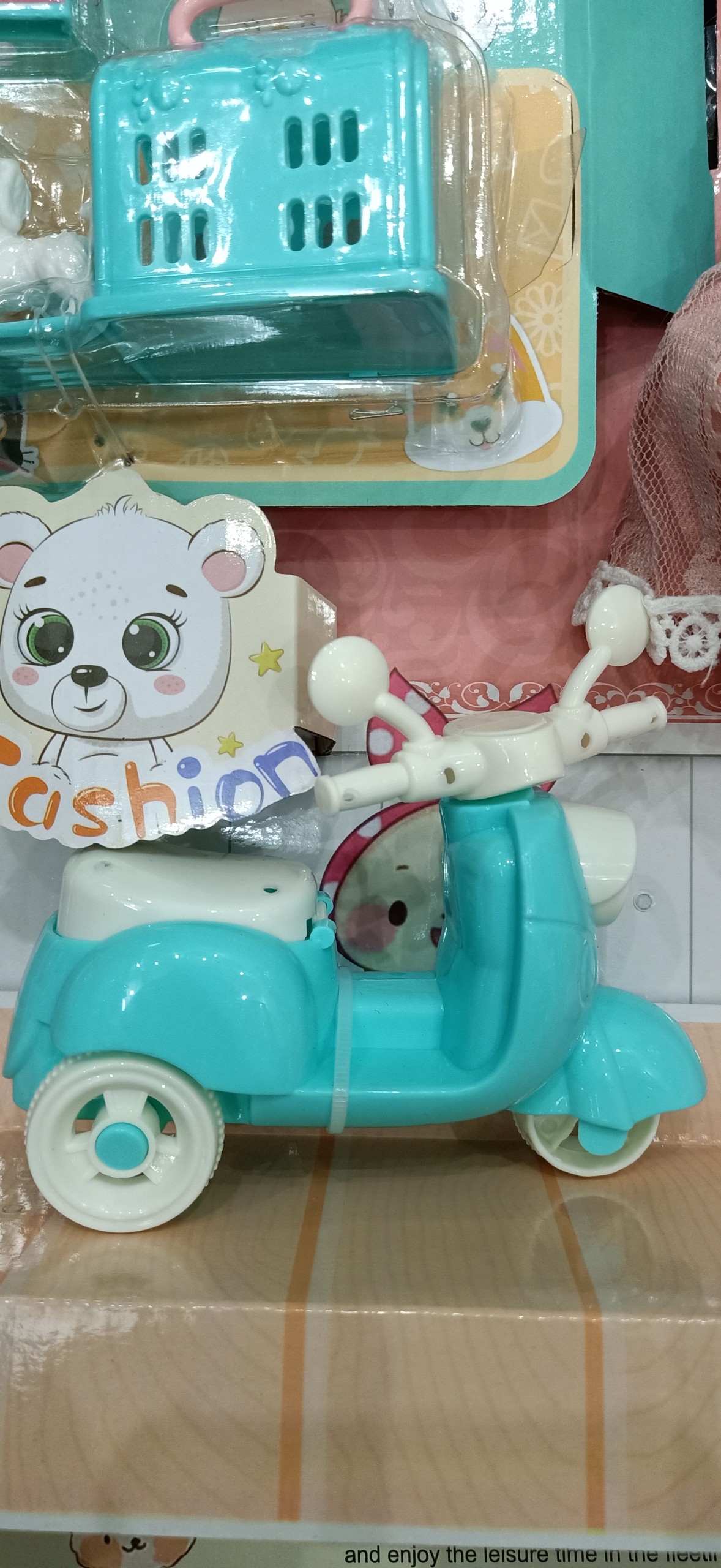 Bộ Đồ Chơi Búp Bê Baby Có Khớp Tay Chân Kèm Xe Vespa, Đồ Chơi Bán Hàng Quầy Bánh Donut, Vỉ Kem Và Bánh, Bộ Đồ Chơi Thú Cưng Chó Mèo