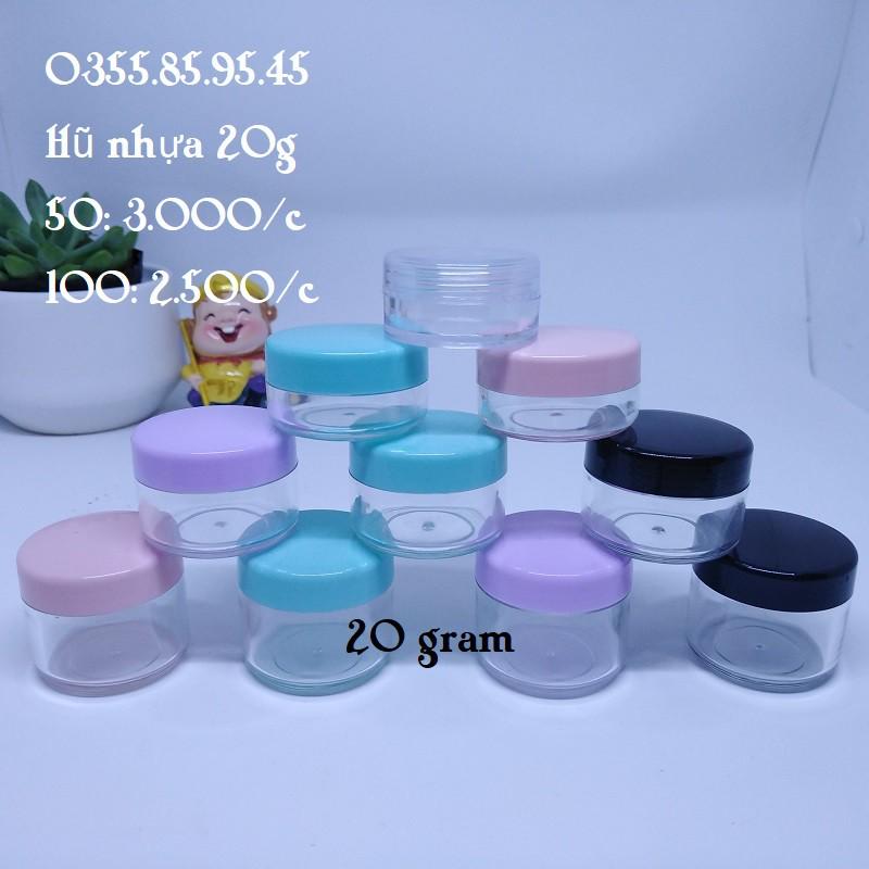 Hũ nhựa tròn XỊN 10g 15g 20g chiết mỹ phẩm - Hủ tròn mỹ phẩm du lịch