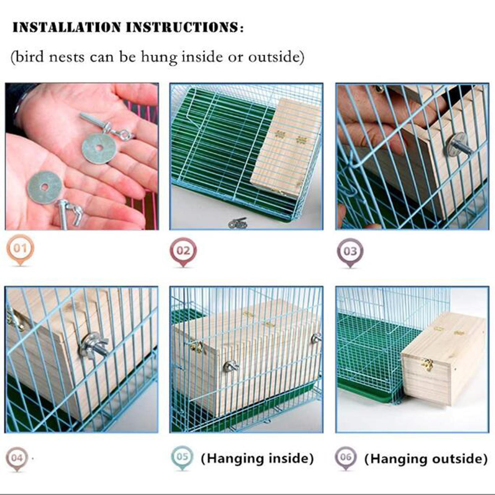 Bird Nest Nesting House Mating Box Hatching Budgie Parrot Breeding Box