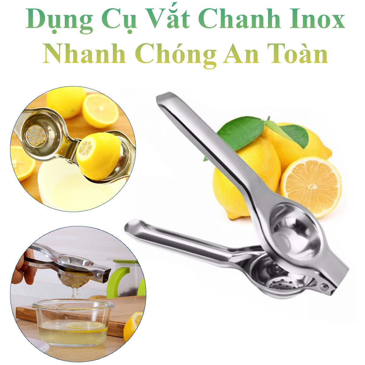 Dụng Cụ Vắt Chanh Inox Nhanh Chóng An Toàn Cho Sức Khỏe