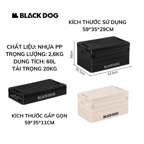 Thùng đựng đồ cắm trại xếp gọn Blackdog BD-SNX003