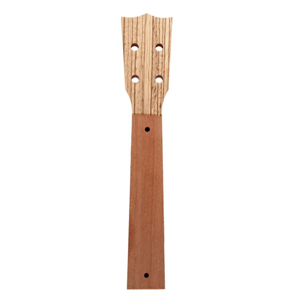 Unfinished Zebrawood Ukulele Neck Headstock Musical Instrument Parts