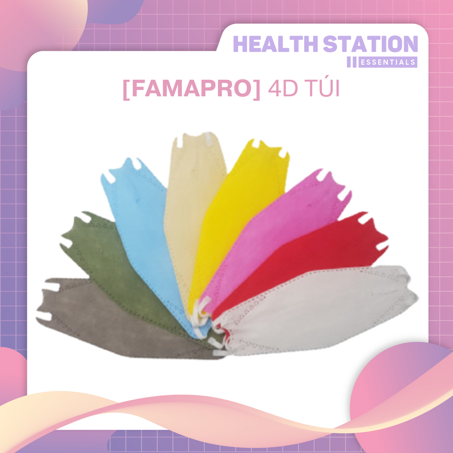 [FAMAPRO - 4D 5 CÁI/ TÚI] - Khẩu trang y tế kháng khuẩn cao cấp FAMAPRO 4D đạt tiêu chuẩn KF94