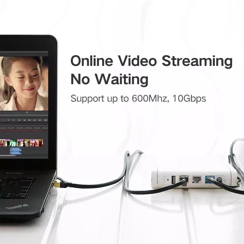 Ugreen UG11268NW107TK 1M màu Đen Cáp mạng LAN CAT7 STP chống nhiễu - HÀNG CHÍNH HÃNG