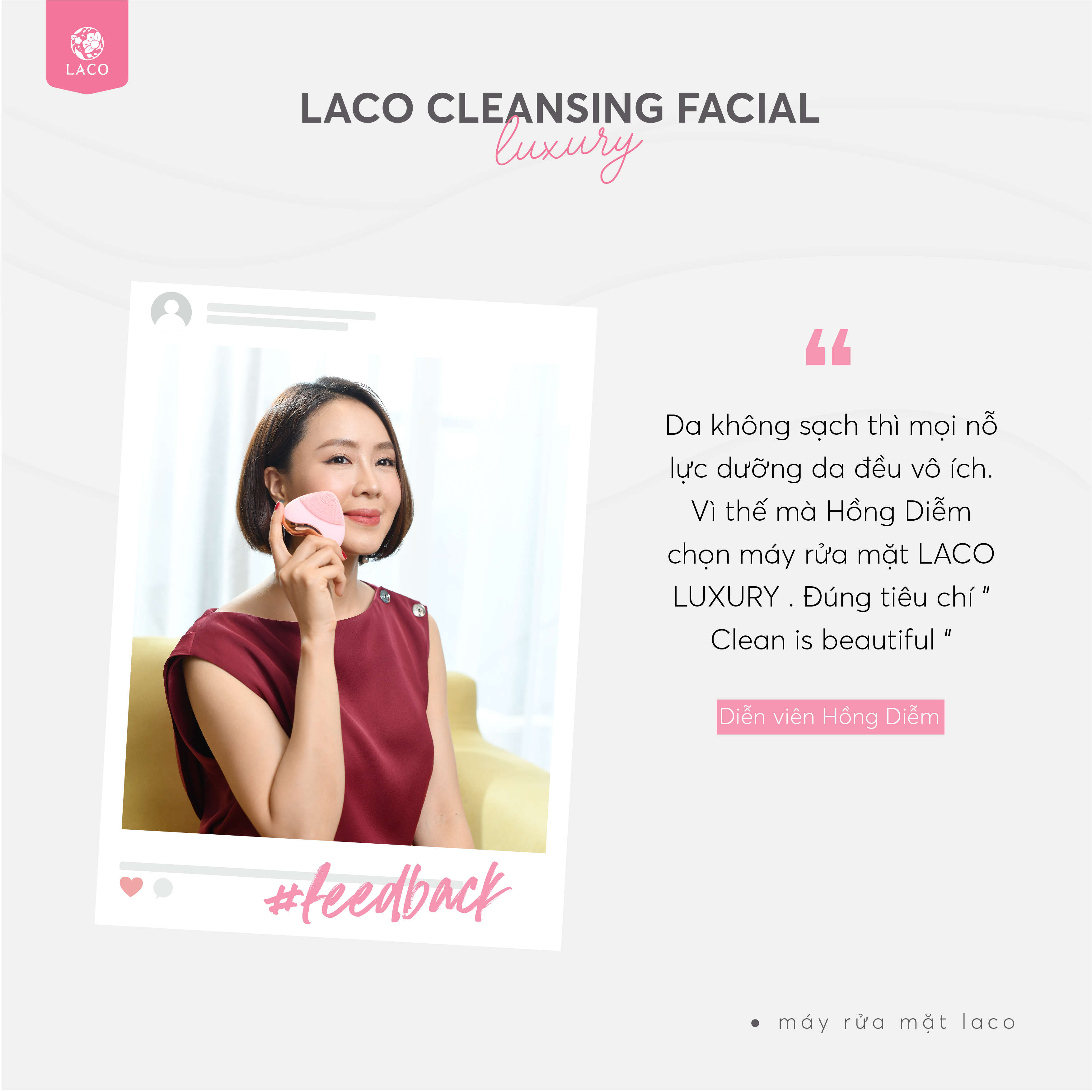 MÁY RỬA MẶT LACO LUXURY CHÍNH HÃNG 100% - Laco Cleansing Facial Luxury