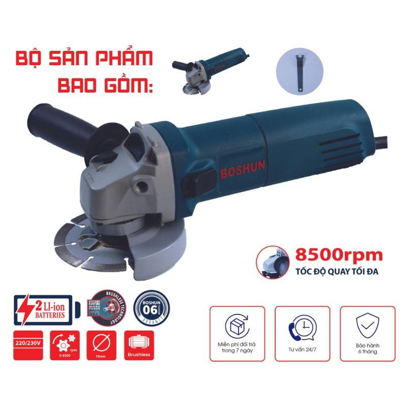 Máy mài điện boshun BS-G100WS dây đồng 100% Lỗi 1 đổi 1 bảo hành chính hãg 6 Tháng