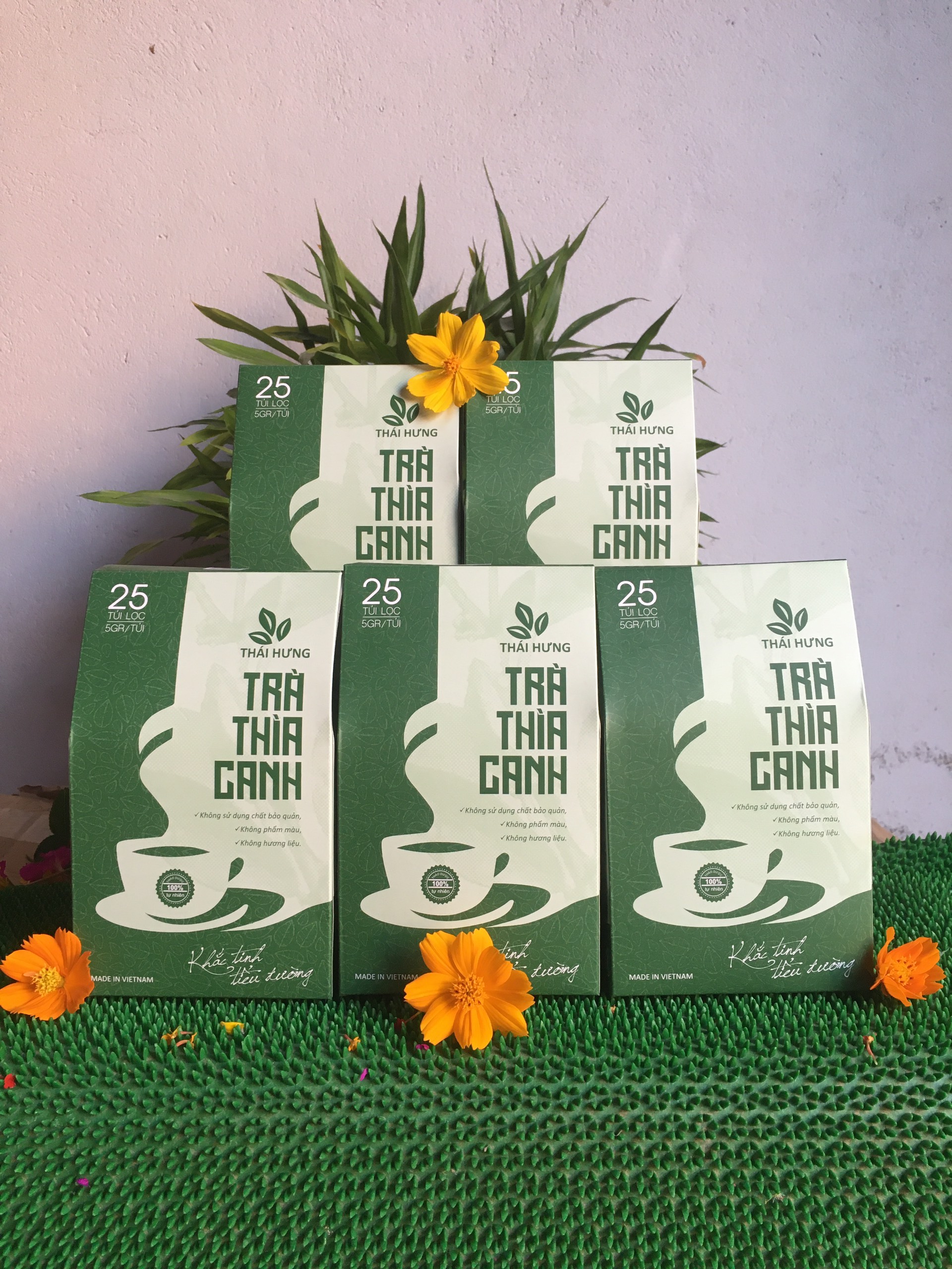 Combo 10 hộp Trà Thìa canh Thái Hưng 25 túi lọc x 5g - Khắc tinh của bệnh tiểu đường