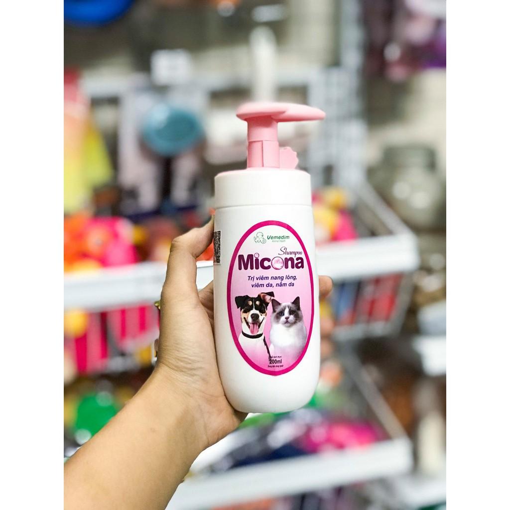 Sữa tắm phòng trị nấm, viêm da cho chó mèo Micona shampoo