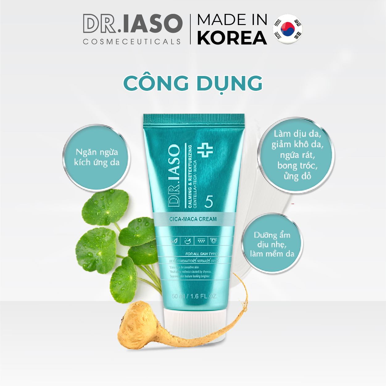 Kem Dưỡng Ẩm Và Phục Hồi Da Dr.Iaso Mint