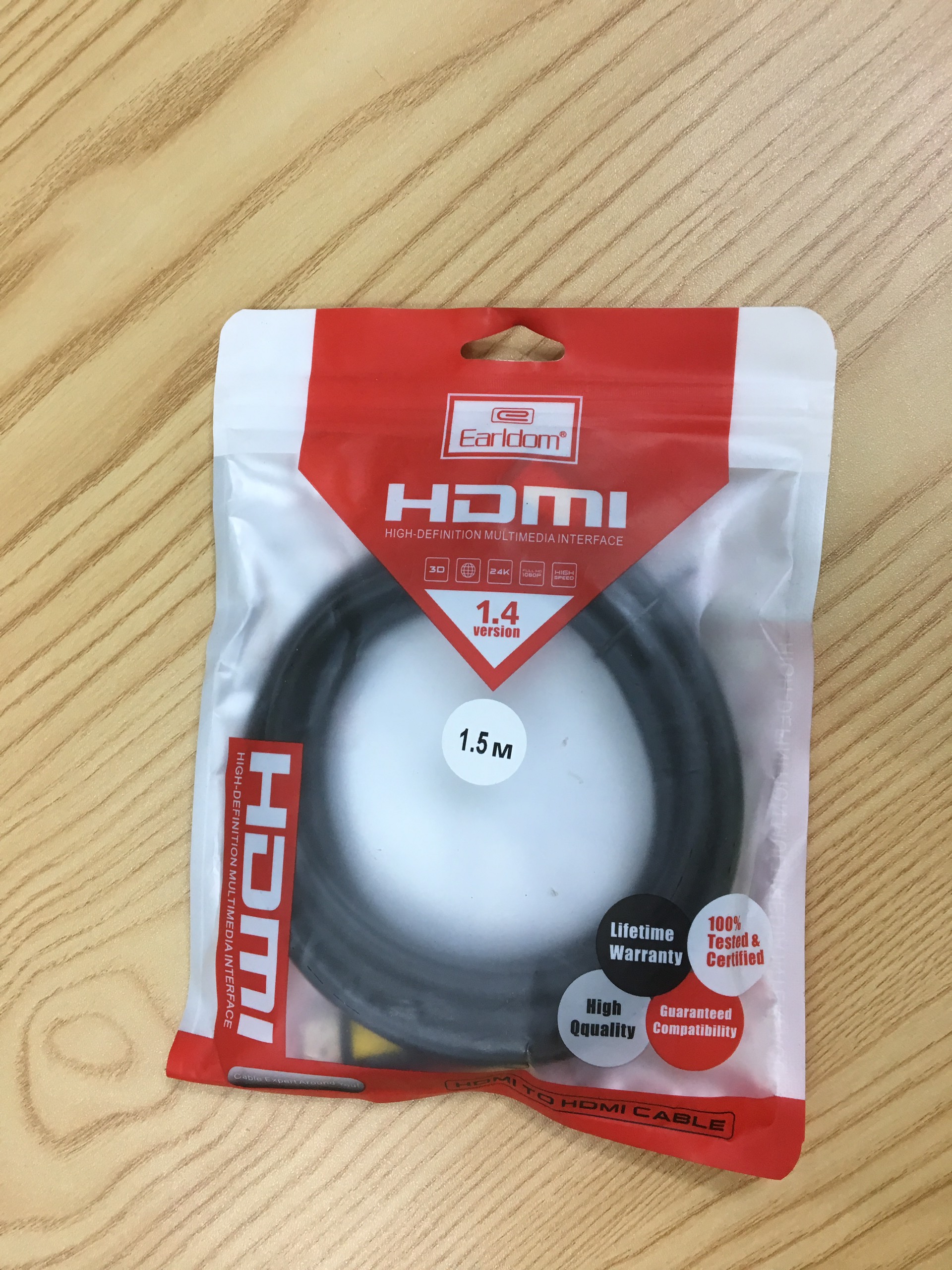 Cáp HDMI Earldom W09 dài 1,5m - Hàng chính hãng Earldom