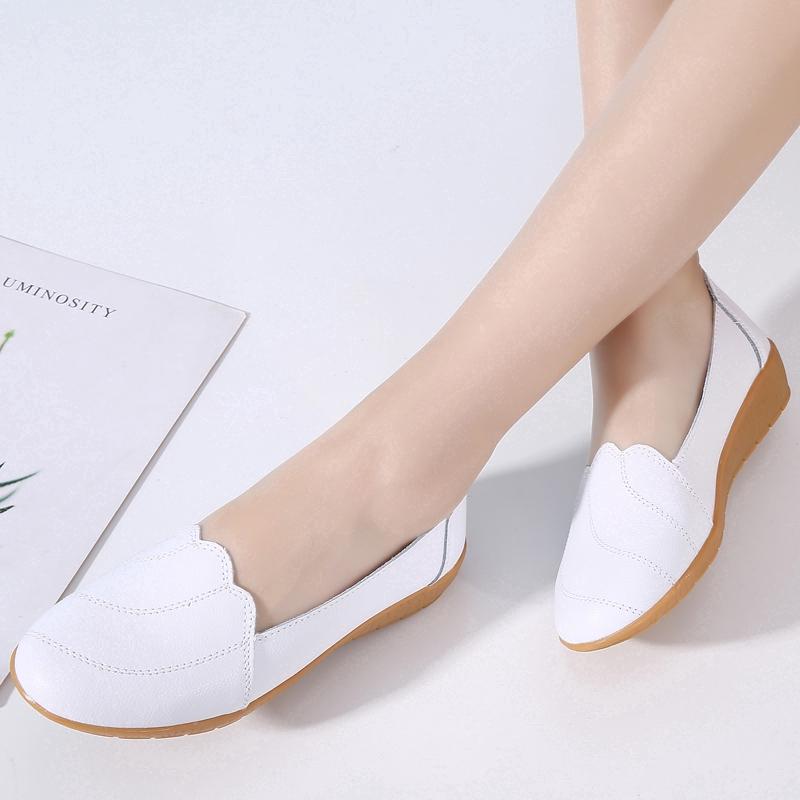 2020 Fashion women outdoor soft leather flat shoes