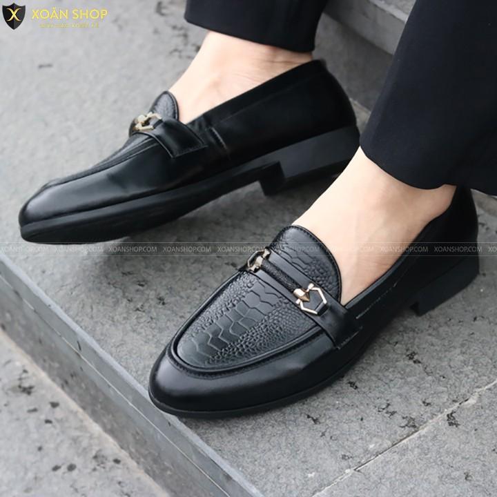 Video -Giày Lười Nam - Chất Da Mềm 100%, Đế Cao Su Đúc Khâu Chắc Chắn Cao 3cm - Mã G004