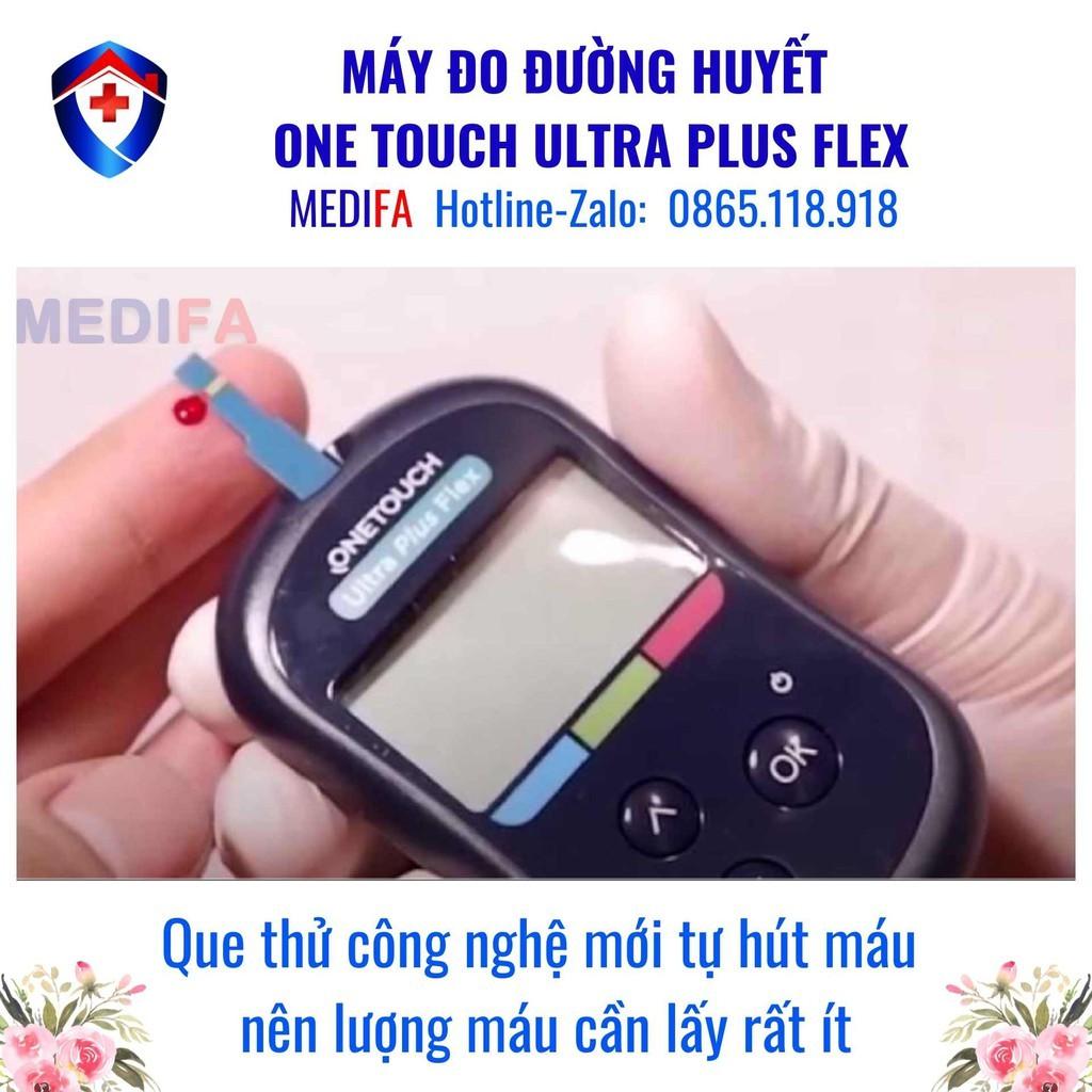 Combo 25 Que Thử Đường Huyết &amp; 25 Kim Chích Máu OneTouch Ultra Plus Flex Nhập Khẩu Chính Hãng