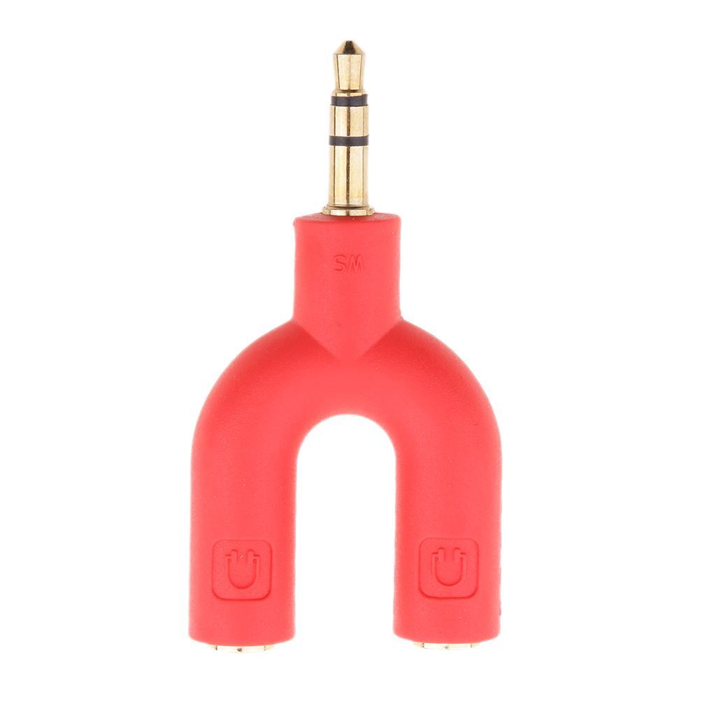 Audio Splitter , 3.5mm Male to 2 Female Socket Adapter, Stereo Cable