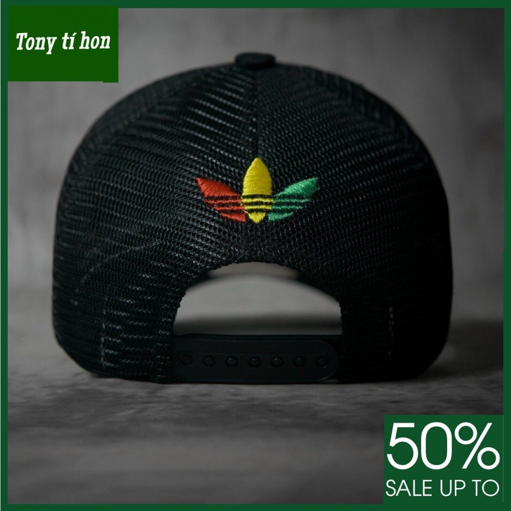 Tony tí hon_ Mũ nón kết lưỡi trai nam nữ ADD sọc 3 màu đỏ vàng xanh cao cấp, cá tính