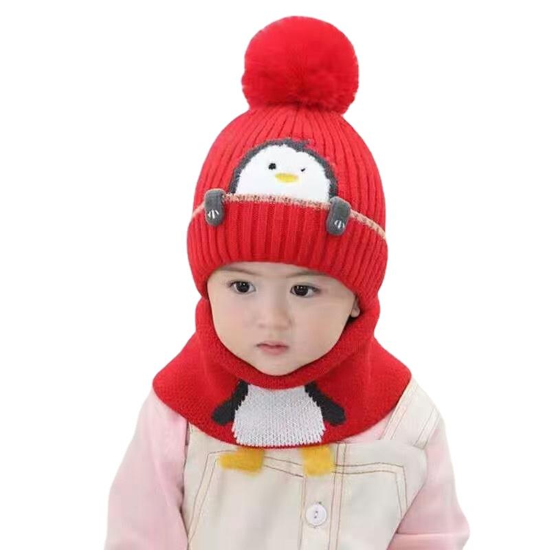 Nón Cho Bé Bộ Knited Trẻ Sơ Sinh Mũ Khăn Quàng Cổ Thời Trang Ấm Bé Nón Cho Bé Gái Thu Đông Bé Trai Mũ Áo Croptop Trẻ Em Nắp bộ Khăn Mũ