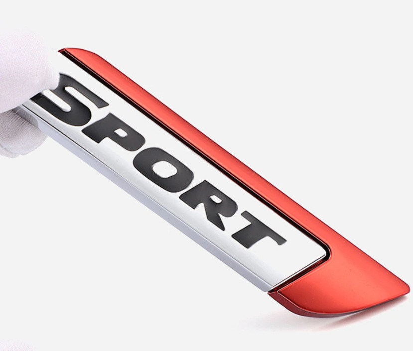 Tem chữ lo go SPORT dán trang trí xe