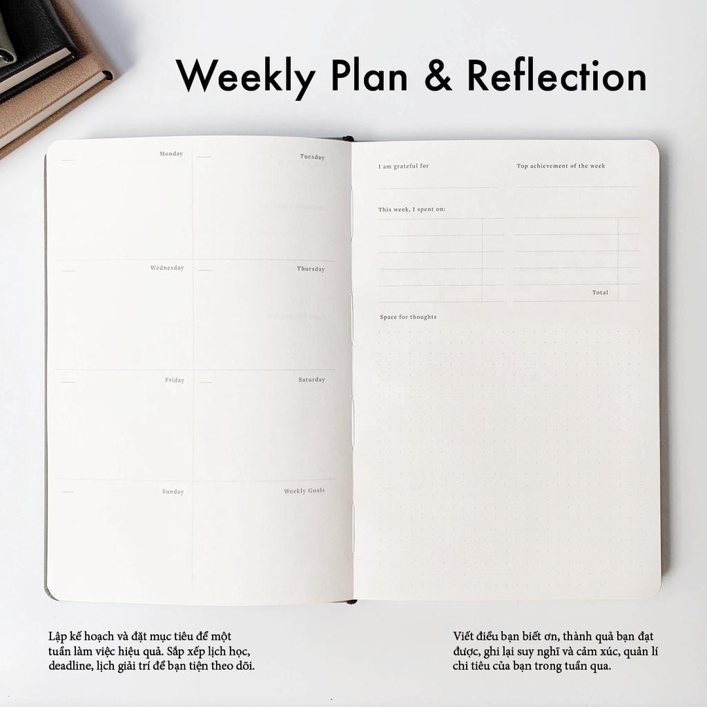 The Essential Planner 2023 - Sổ Lên Kế Hoạch Monthly - Weekly - Habit Tracker - Reflection (Không in sẵn ngày
