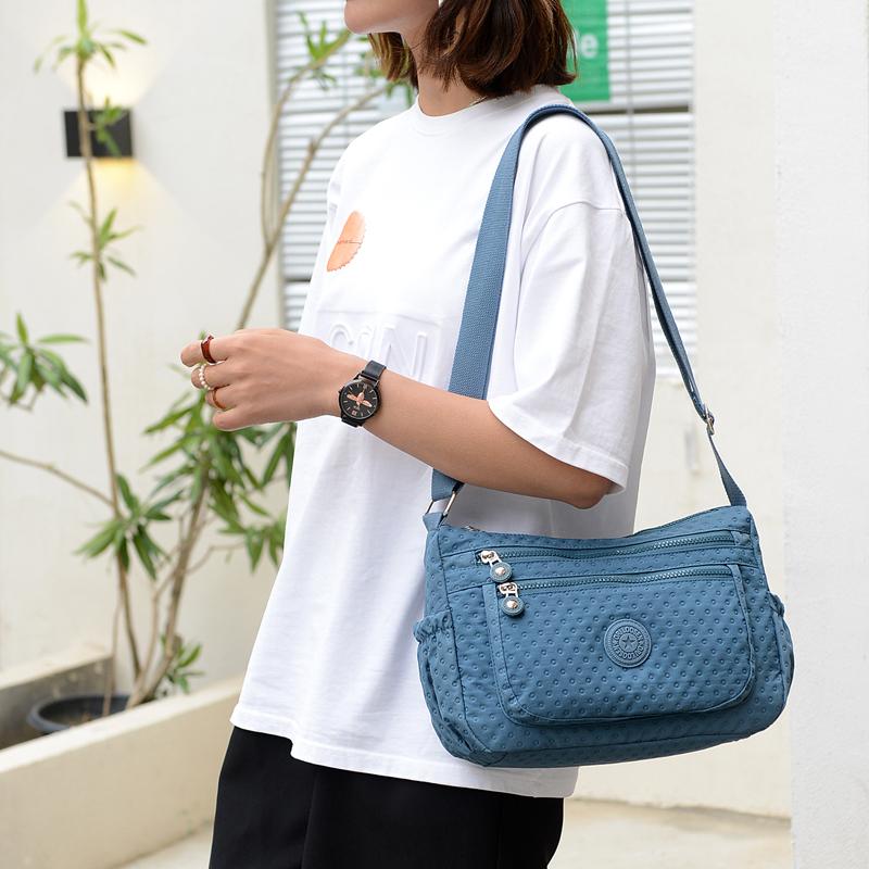 2021 Khoác Màu Sắc Nữ Túi Bốn Mùa Tướng Túi Nylon Vải Nữ Túi Túi Điện Thoại Di Động