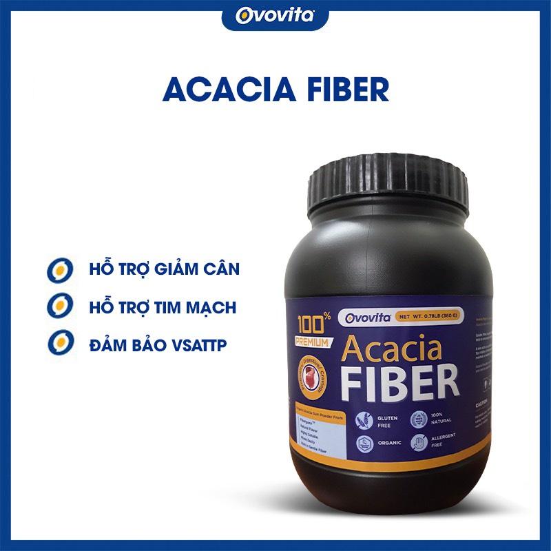 Acacia Fiber OVOVITA Hũ 360gr - Chất Xơ Hòa Tan Tự Nhiên Tăng Cường Hệ Tiêu Hóa