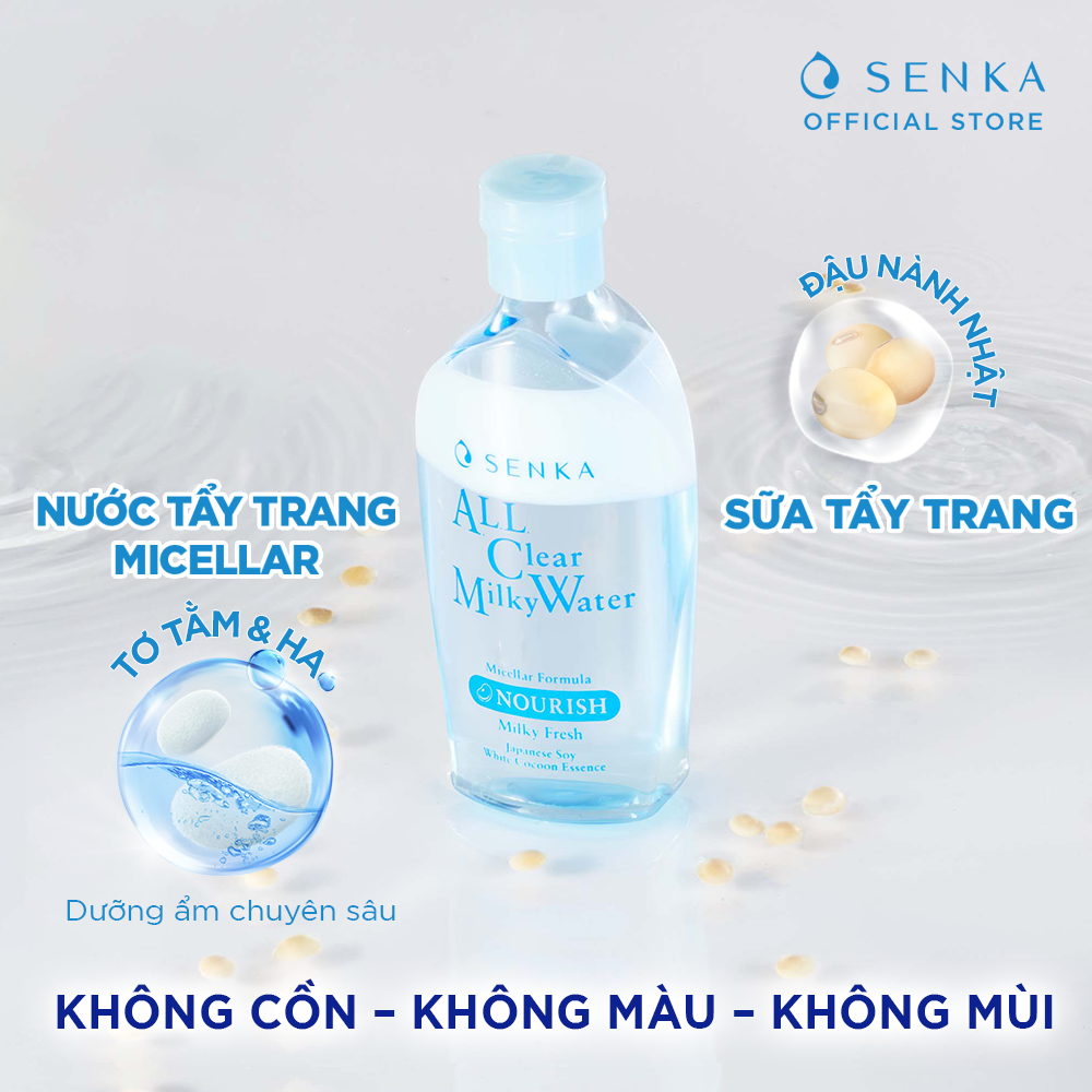 Nước Sữa Tẩy Trang 2 lớp SENKA A.L.L. CLEAR MILKY WATER 230ML