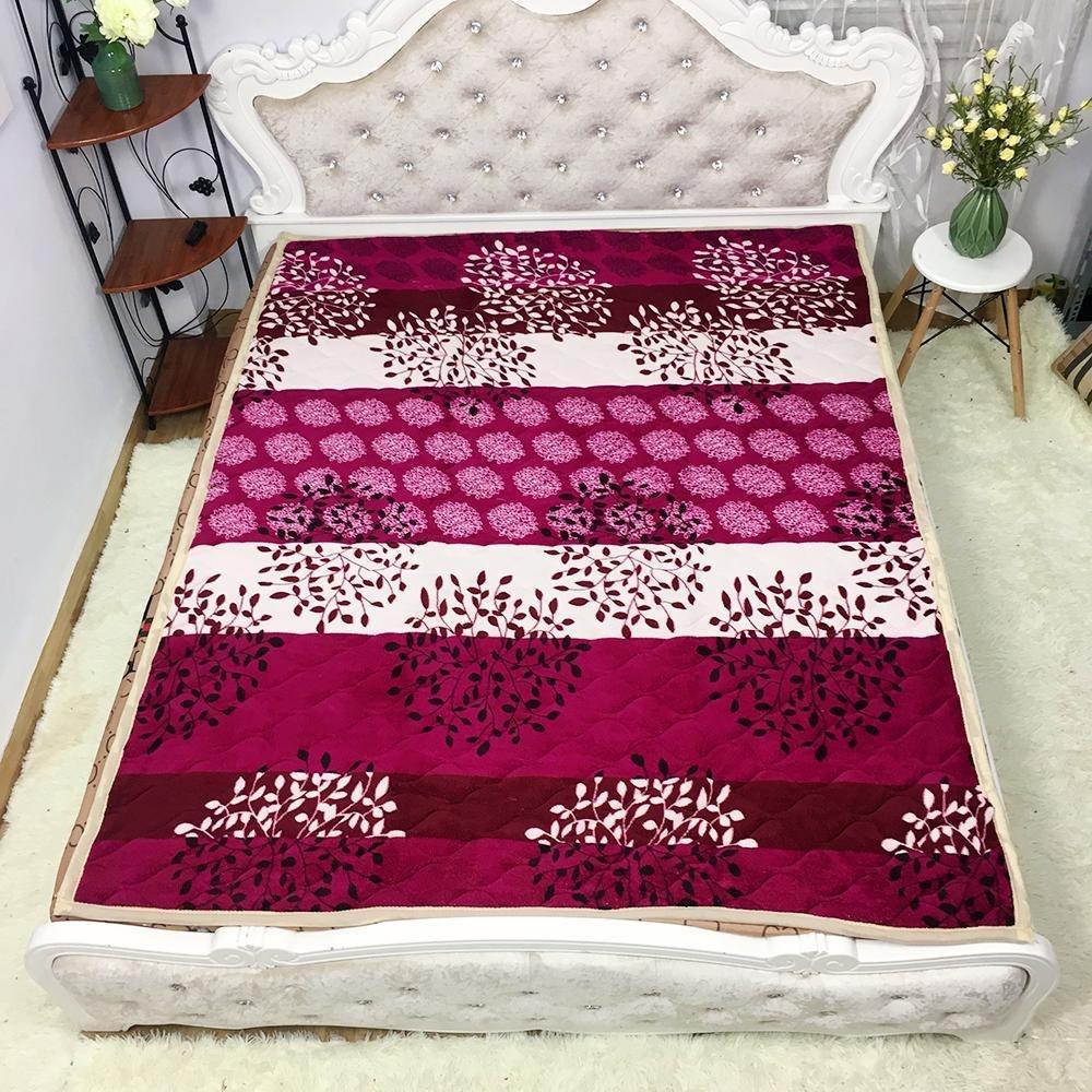 THẢM NỈ lông cừu trải giường, trải sàn cao cấp 3 lớp- Mẫu TUYẾT TÍM- evily1990