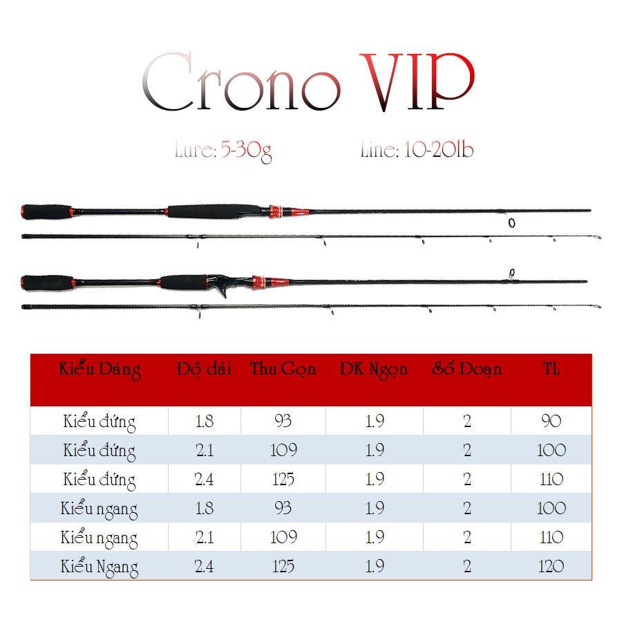 Cần Câu Lure Máy Ngang Và Máy Đứng Crono VIP Cần Câu Cá Carbon Cao Cấp Mẫu Mới Nhất