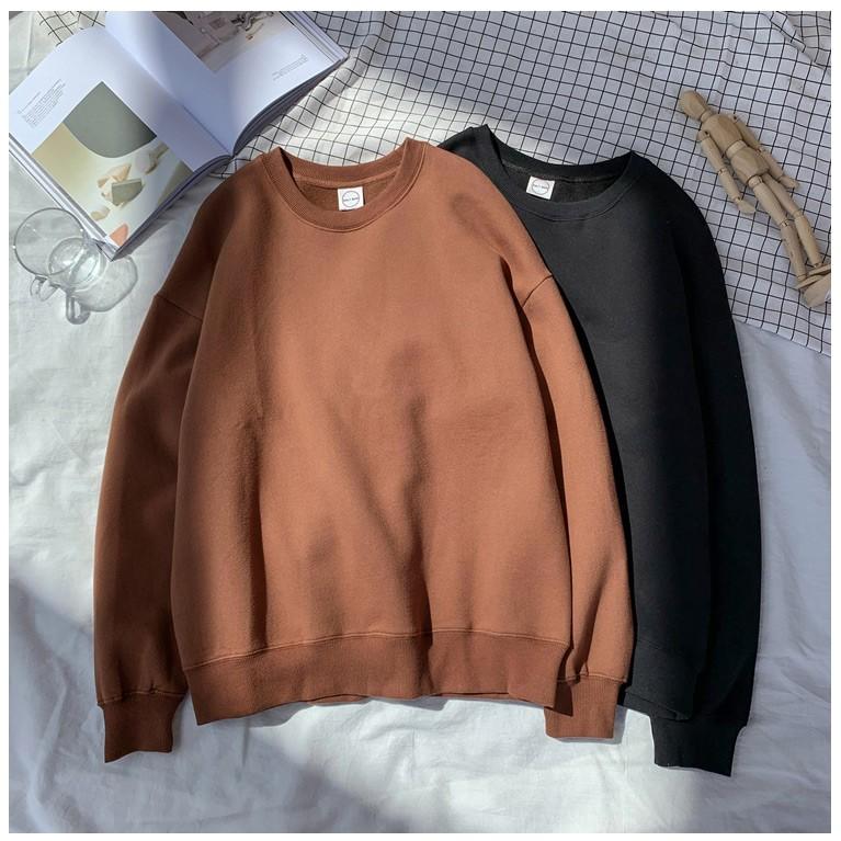 Áo sweater trơn đủ màu form rộng (unisex nam nữ đều mặc được)