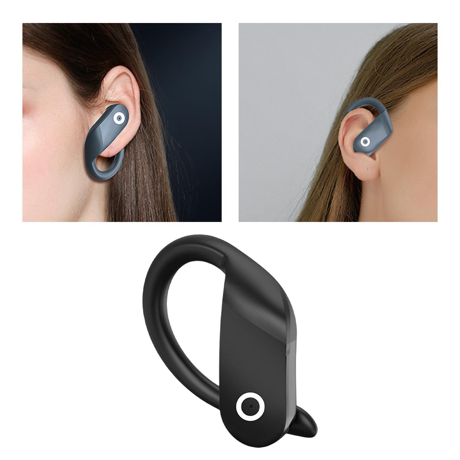 Headset Earpiece Business Earphone Ear Hook Waterproof Headphone for Yoga Black
