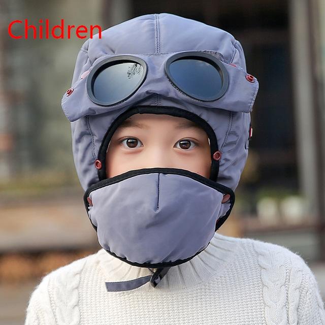 2021 Mới Thiết Kế Ban Đầu Thời Trang Nắp Ấm Mùa Đông Nam Mùa Đông Mũ Nam Nữ Trẻ Em Chống Nước Hood Mũ Có Kính Mát balo