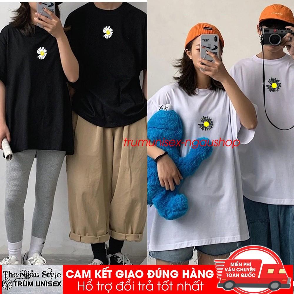 Hình Thật Áo thun Stee nam tay lỡ unisex form rộng overtee Hoa Cúc sét mini nhiều màu chất vải cotton xịn Trumunisex