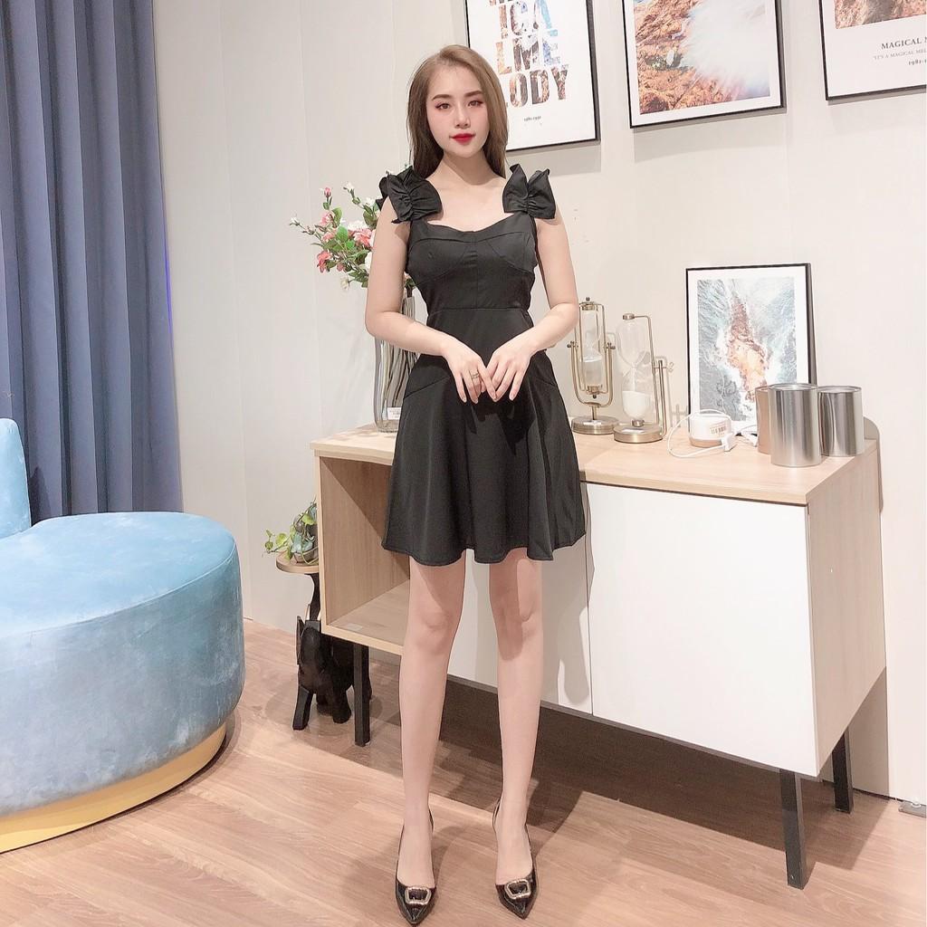 Đầm Dự Tiệc 2 Dây Bèo Vai - Váy Dạ Hộ Chất Liệu Vải Hàn Quốc Siêu Mát Cho Các Nàng Diện Hè